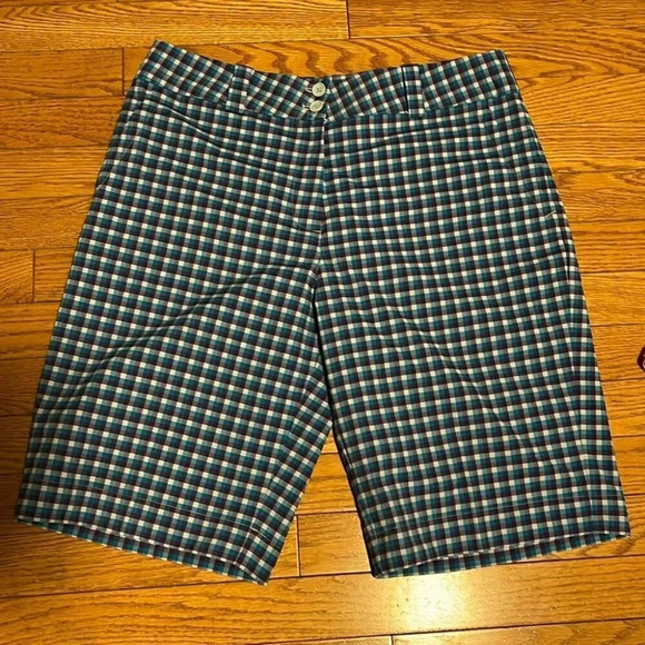 Nike Other - [M]Nike Golf Blue Plaid Dri-Fit Golf Shorts Men